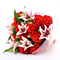 Online Flower Delivery Tokyo – Red Roses & Pink Lilies